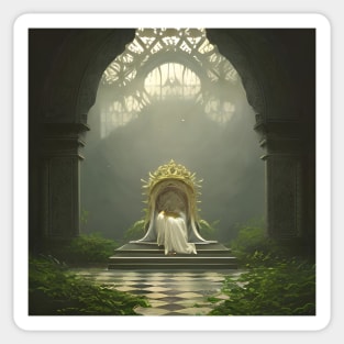 Empty Overgrown Throne Room Sticker